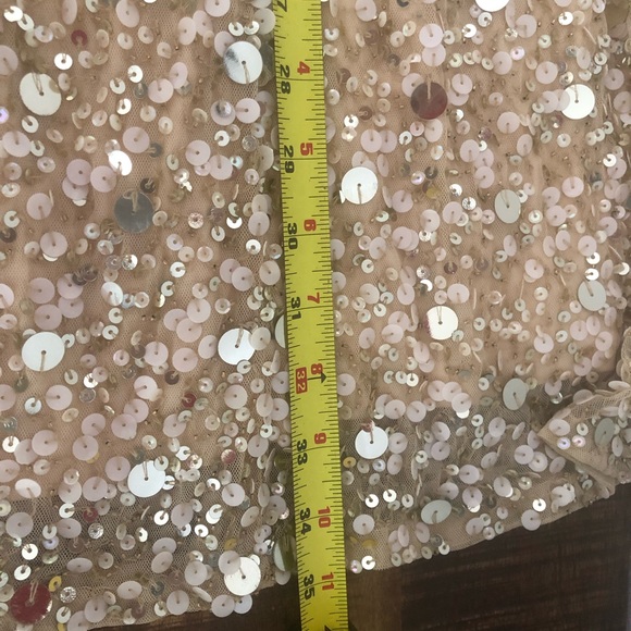 Aidan Mattox champagne sequin cocktail dress - Picture 6 of 6